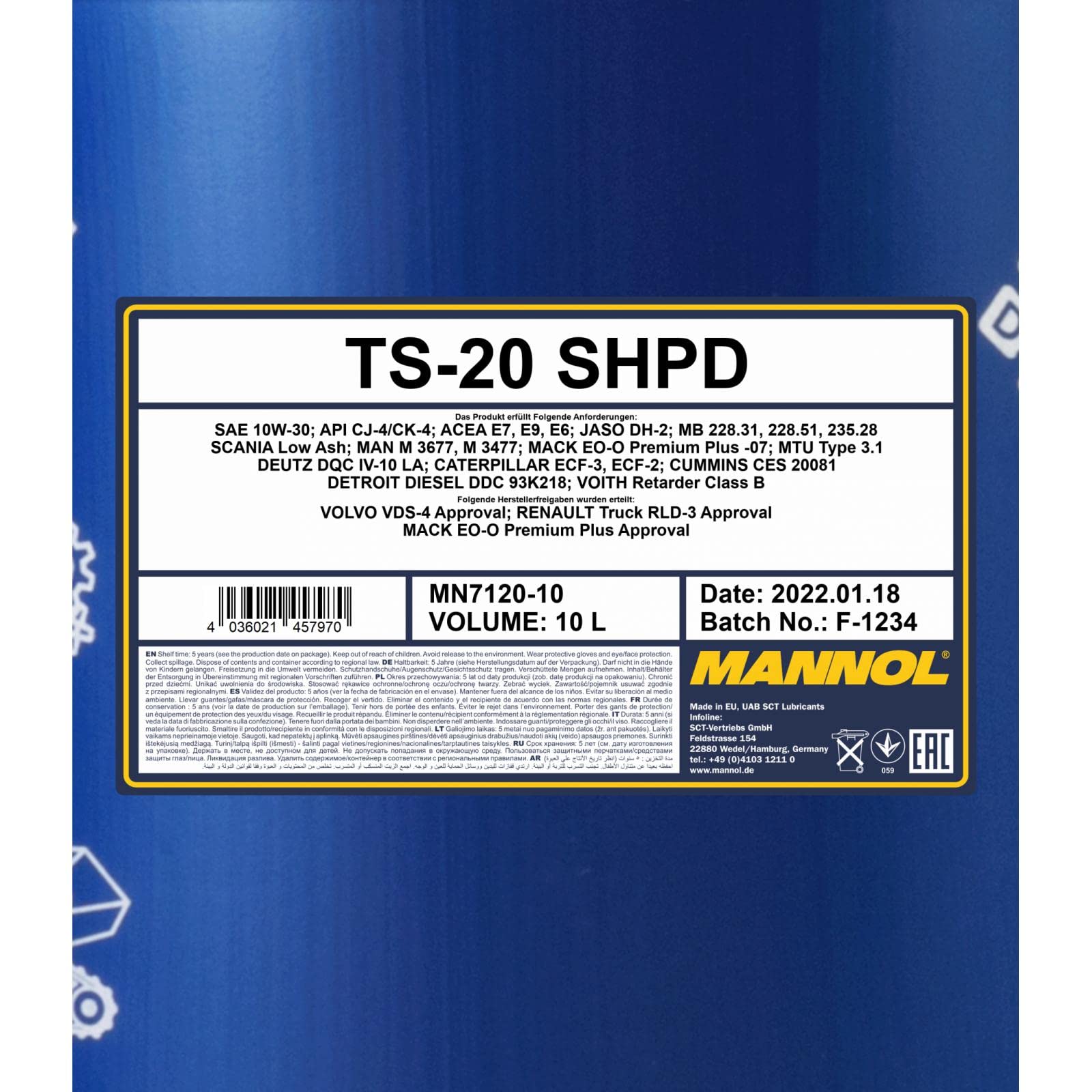 10 Liter MANNOL 10W-30