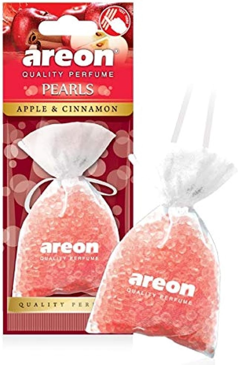 Pearls I Car & Home Hanging Air Freshener I Quality Perfume I Apple & Cinnamon (Pack of 3)
