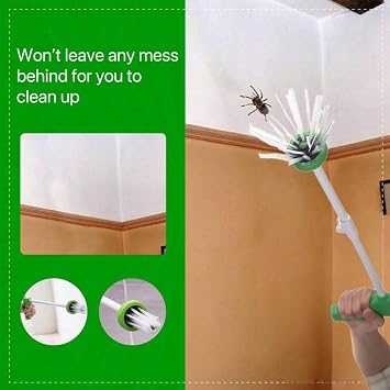 Spider and Insect Catcher,Long-Handled and Release, Multi Function for Home Office Garden Camping Beach,Green(2nd Generation) (Orange)