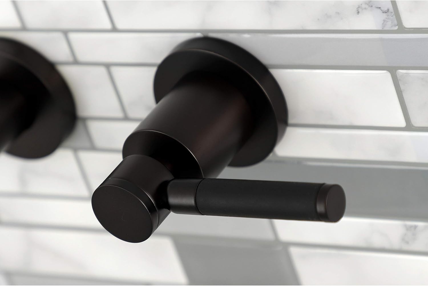 Kingston Brass KS8125DKL Kaiser 2-Handle Wall Mount Bathroom Faucet, Oil Rubbed Bronze
