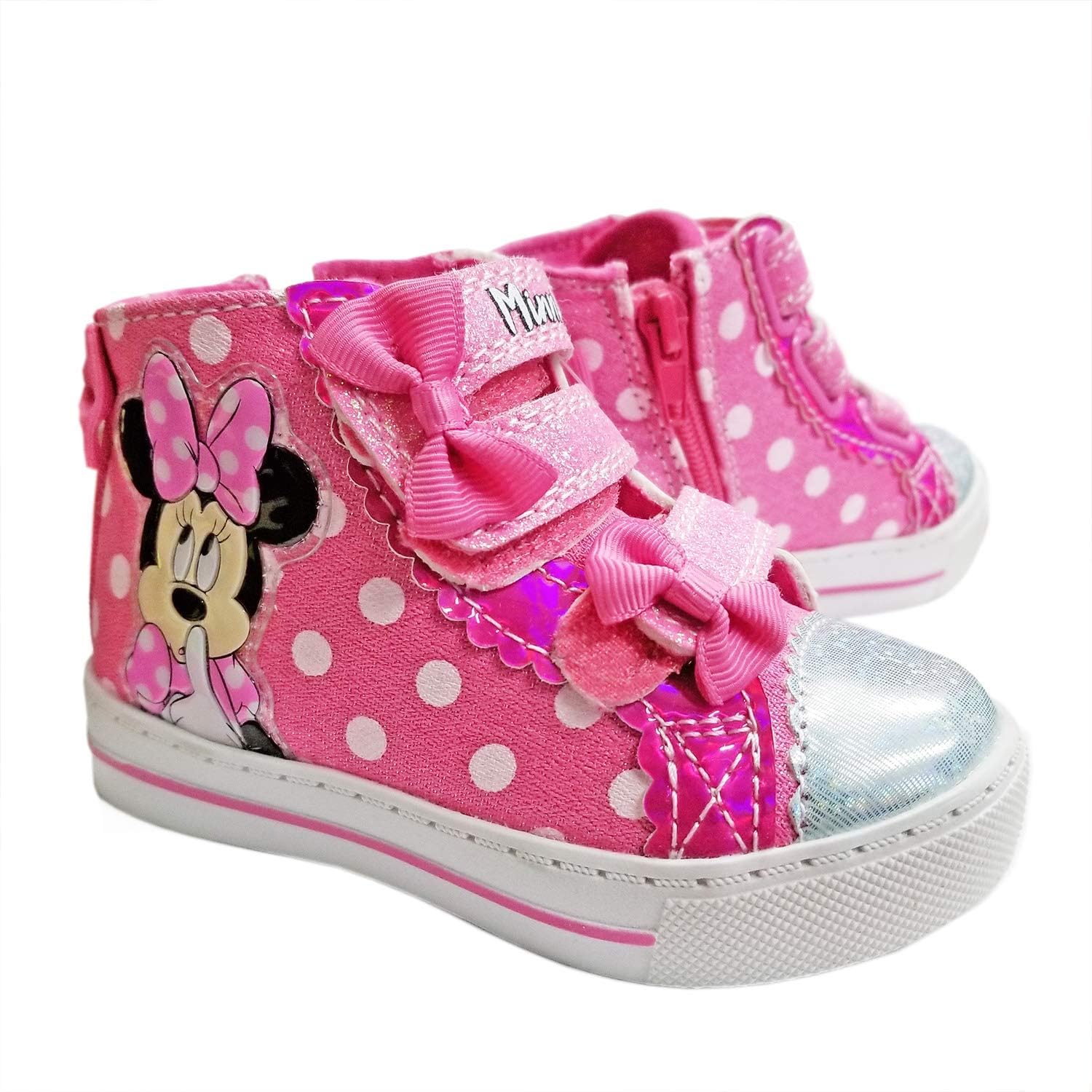 Amazon Disney Minnie Mouse Polka Dot Light up Sneaker Pink Sneakers