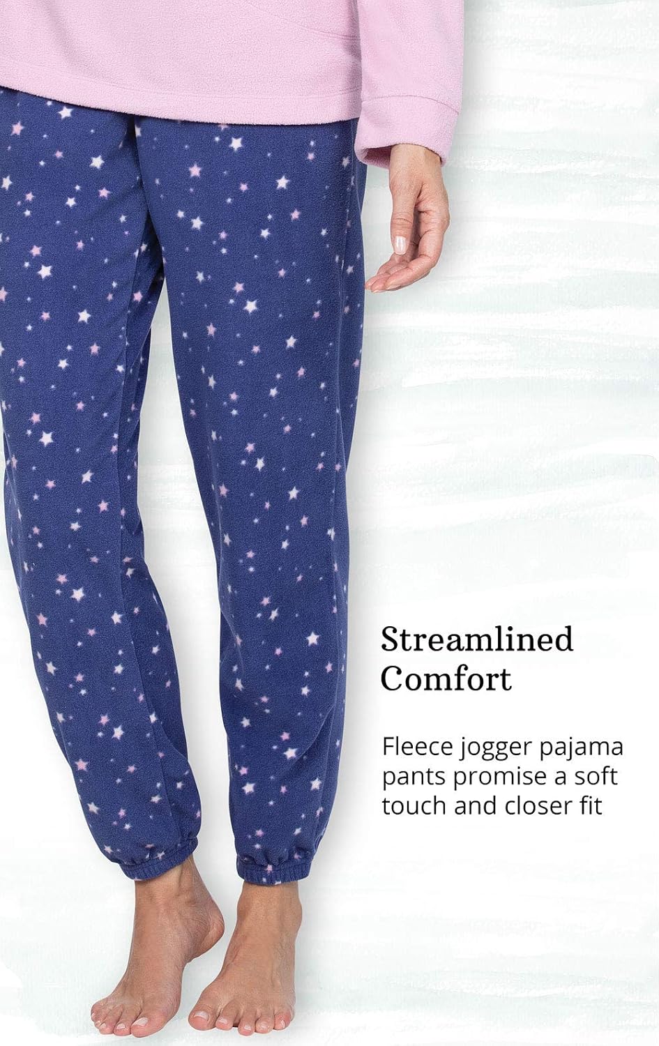 Addison Meadow Cozy Womens Pajamas - Jogger Pajama Set for Women, Star, S, 4-6 - Image 4