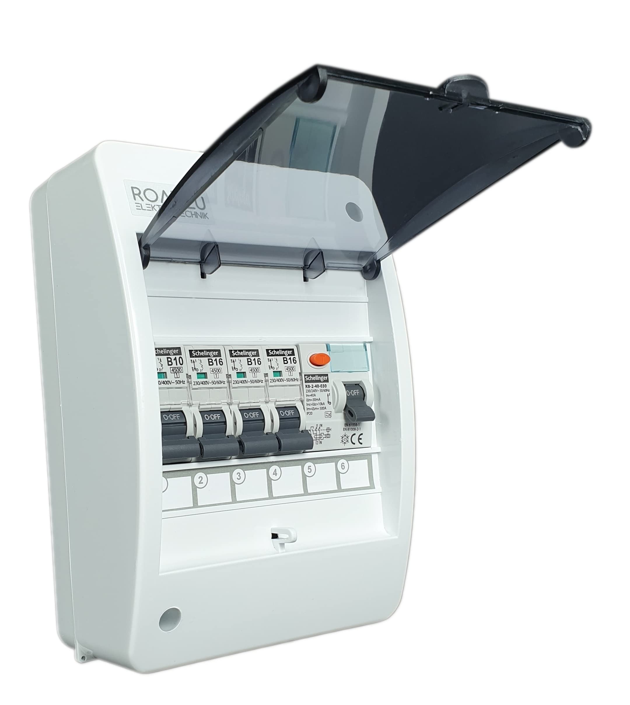 RoadEu - Coffret De Chantier 230V - 2x Prise - Avec Disjoncteur Différentiel Et Disjoncteur C 16A - Câblé, Distributeur De Prises Idéal Pour Les Ateliers, Les Garages Et Les Usines