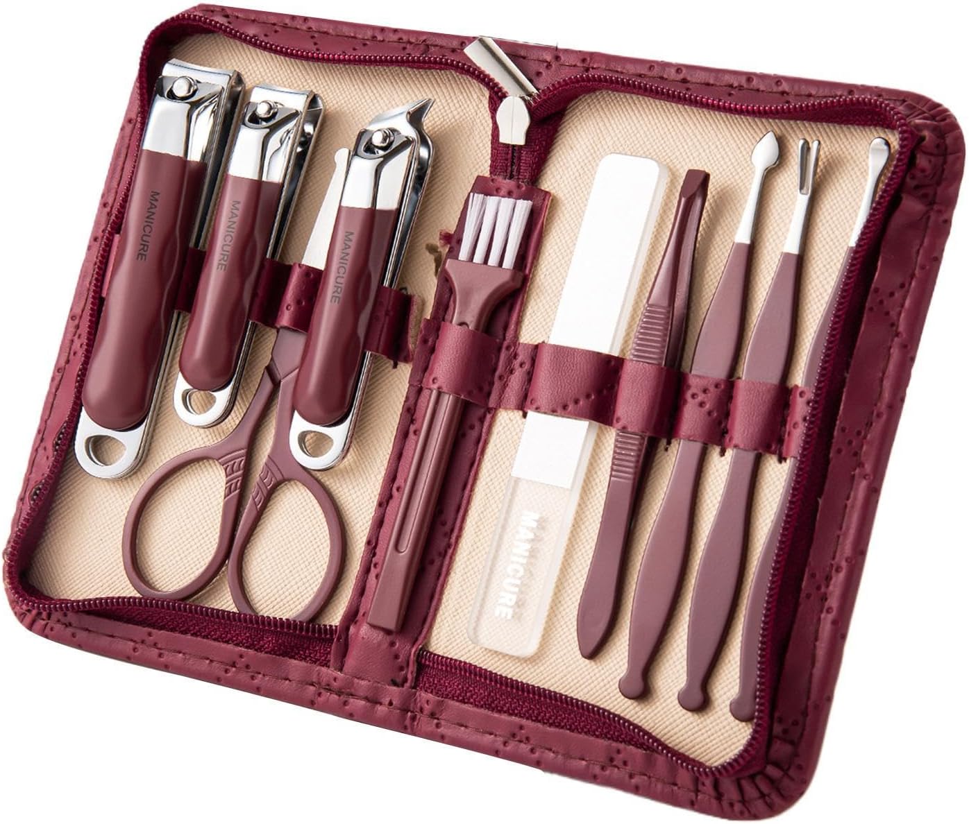 Evember Nagelverzorgingsgereedschap, manicure kit voor vrouwen | 10x Care Tools Kits – Pedicure -gereedschappen voor voeten, manicure en pedicure voor buitenreizen vrouwen mannen Evember Nagelverzorgingsgereedschap, manicure kit voor vrouwen | 10x Care Tools Kits – Pedicure -gereedschappen voor voeten, manicure en pedicure voor buitenreizen vrouwen mannen