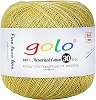 Vista 19 de Golo - Hilo de ganchillo tamaño 30, hilo de colores para hacer encaje 310