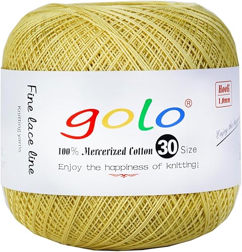 Miniatura 34 de golo Hilo de ganchillo para tejer a mano tamaño 30 hilo de tatuaje Hibiscus color-166 166-Hibiscu,oro 160,202 Azul Mar,203 Aguacate,206 verde,208