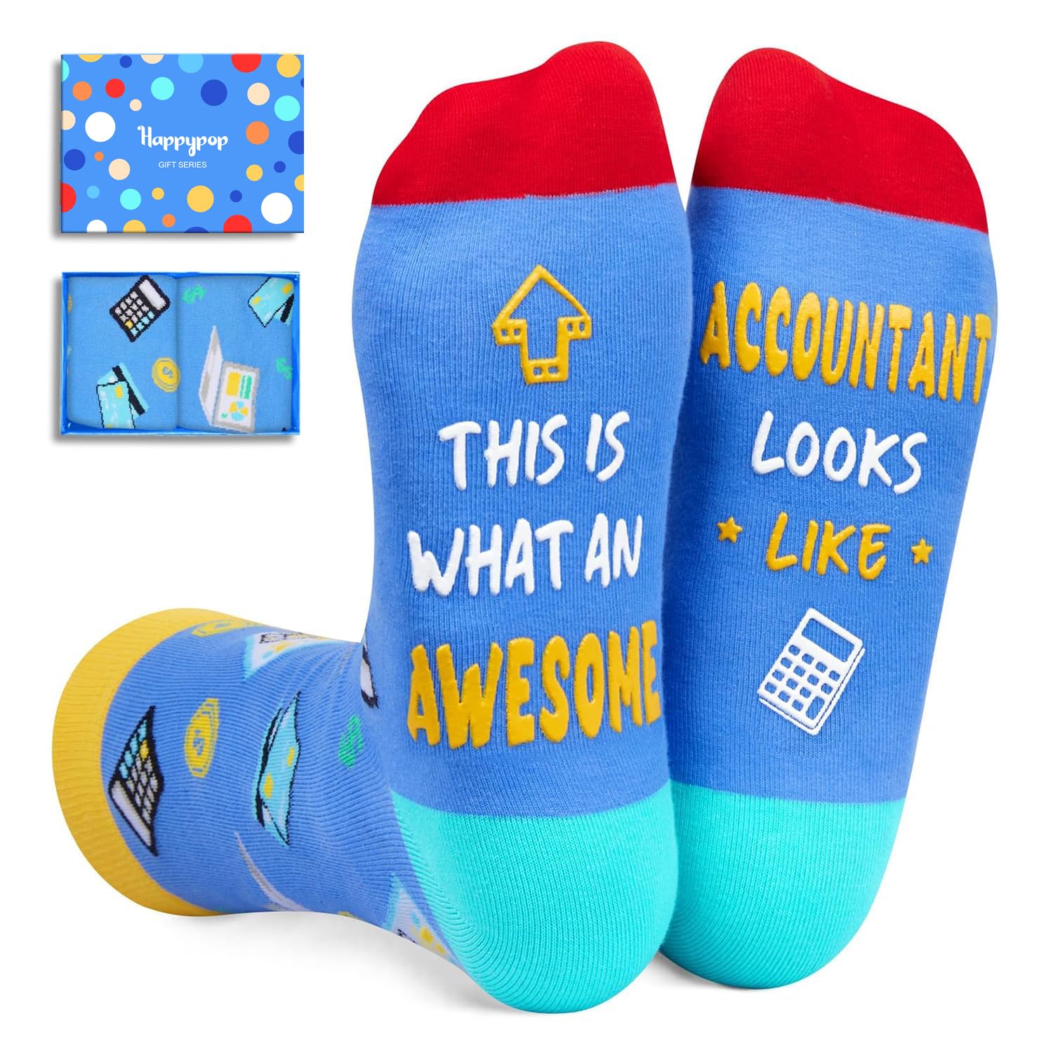 HAPPYPOP Gifts for Firefighter Cop Manager - Coach Accountant Pilot Socks, Mechanic Gifts