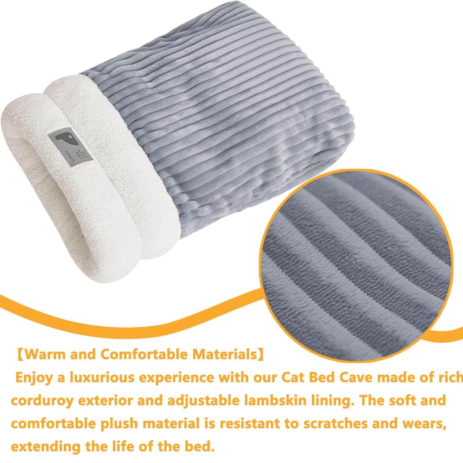 1 pcs Cat Sleeping Bag Cat Sleeping Bag For Indoor Cats Cat Nest Bed,Pet Sleeping Bag Cat Snuggle Bed Cat Winter Sleeping Bag Cat Sleeping Bag Bed ,Warm Cat Sleeping Bag For Winter Cat Sleeping Bags - Image 3