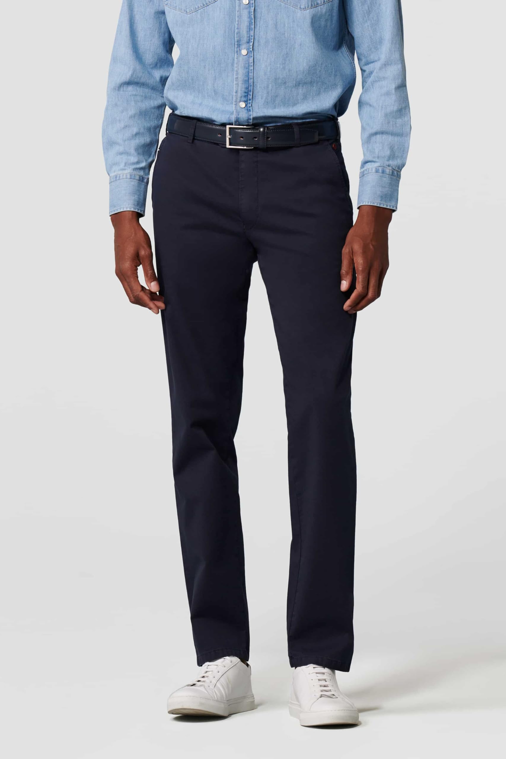 MEYER Pantaloni da Uomo Bonn - Constant Colour Chino di Cotone
