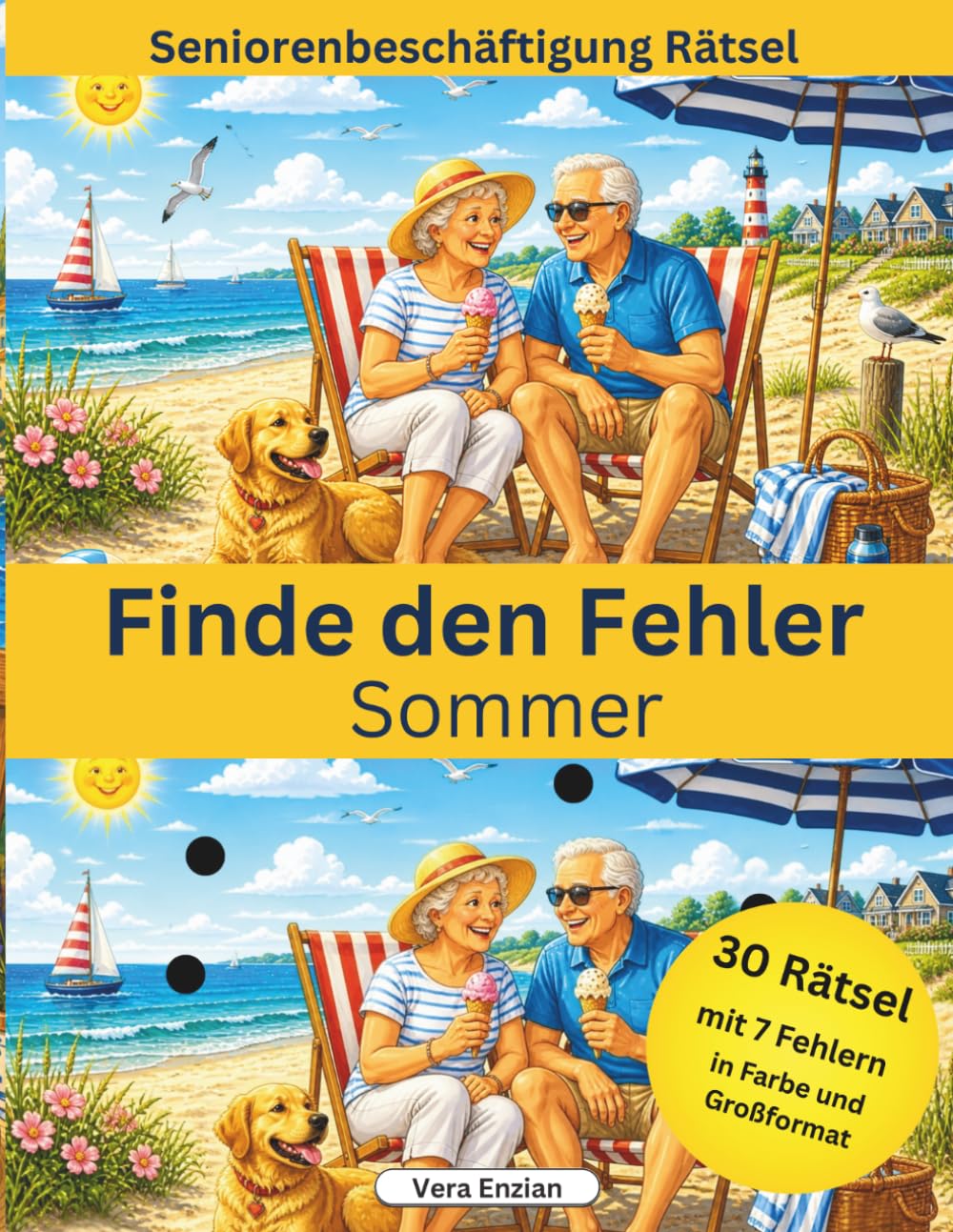 Finde den Fehler - Sommer - Seniorenbeschäftigung Rätsel - Grossformat