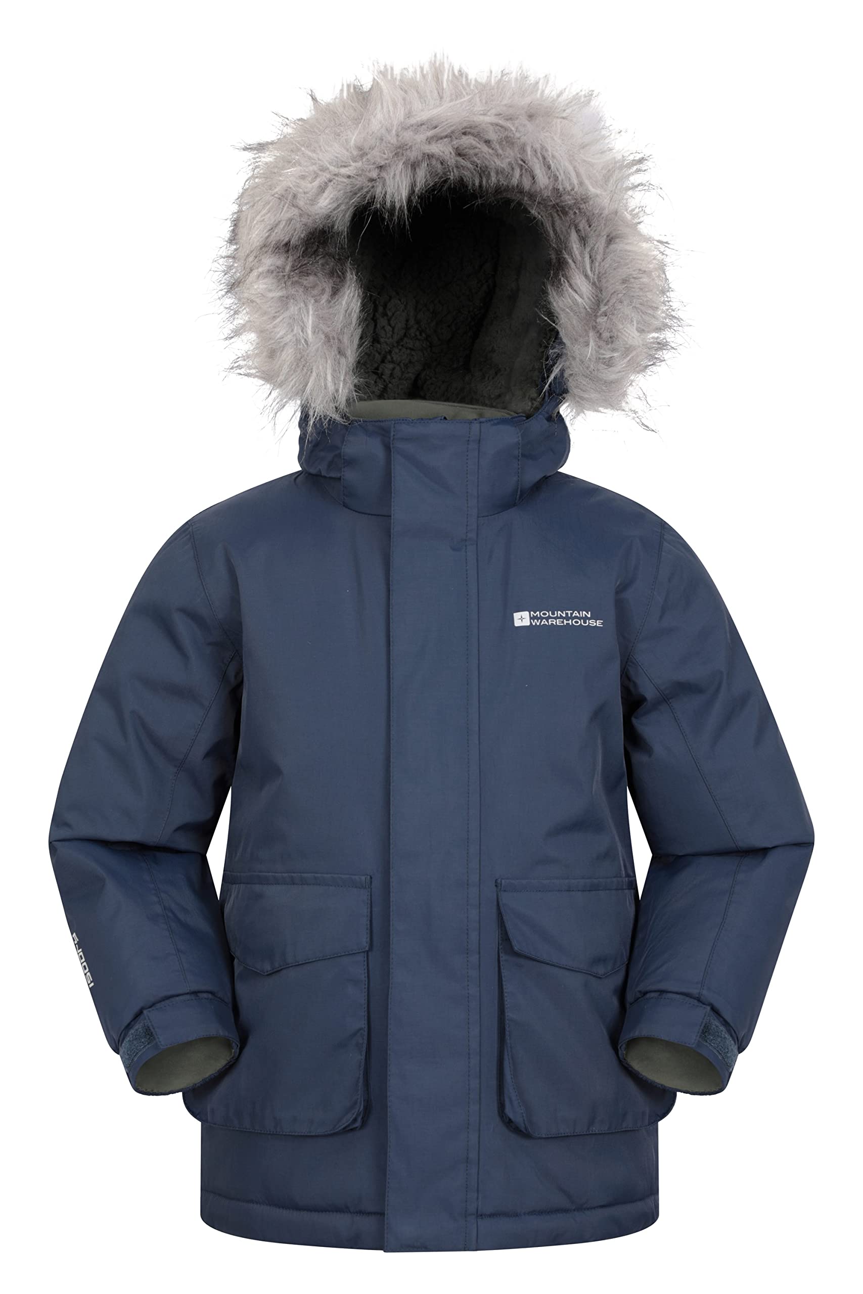 Mountain Warehouse Ranger Plain Kids Parka Jacket Indigo 13y