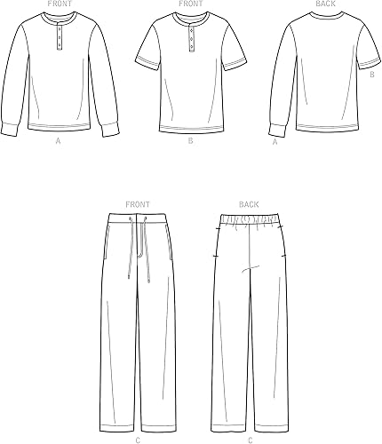 Miniatura 4 de Simplicity Kit de patrón de costura para hombre y pantalones de punto, código S9315, tallas XS-S-M-L-XL-XXL, multicolor