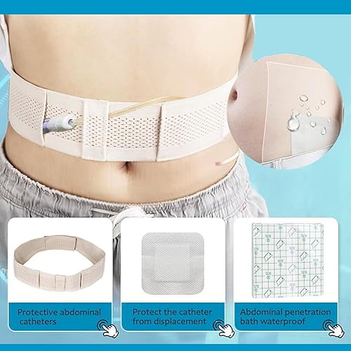 Miniatura 3 de Cinturones PD transpirables de malla peritoneal, suministros de catéter de diálisis, suministros de transferencia suave, cinturones protectores para