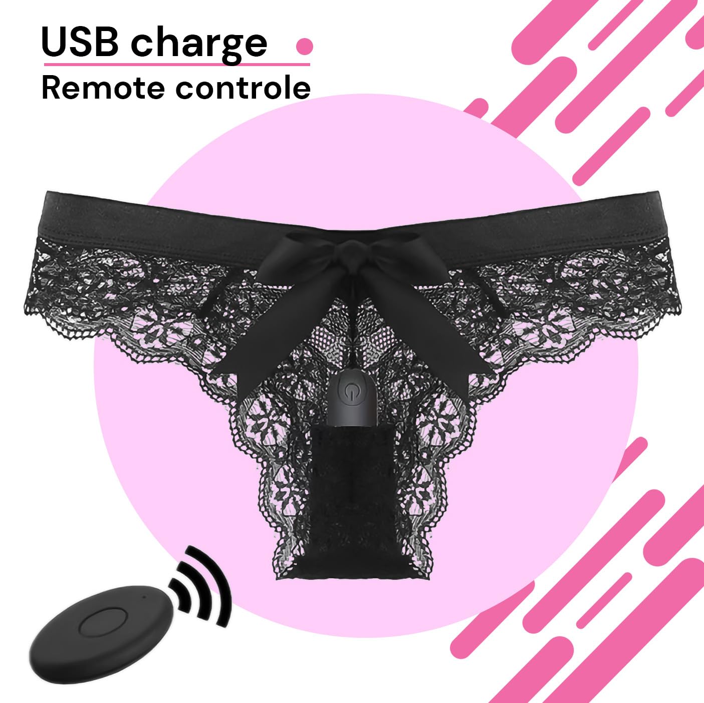 Slip con vibratore e telecomando uovo vibrante per donne vibranti per l'uso in movimento con 10 modalità di vibrazione Mini vibratore a farfalla pere clitoride compatto e telecomandato Fops A100