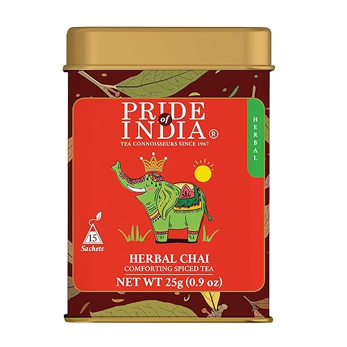 Vista 73 de Pride Of India - Té Natural Energize Ayurveda (Tulsi Negro), 25 Bolsas de Té