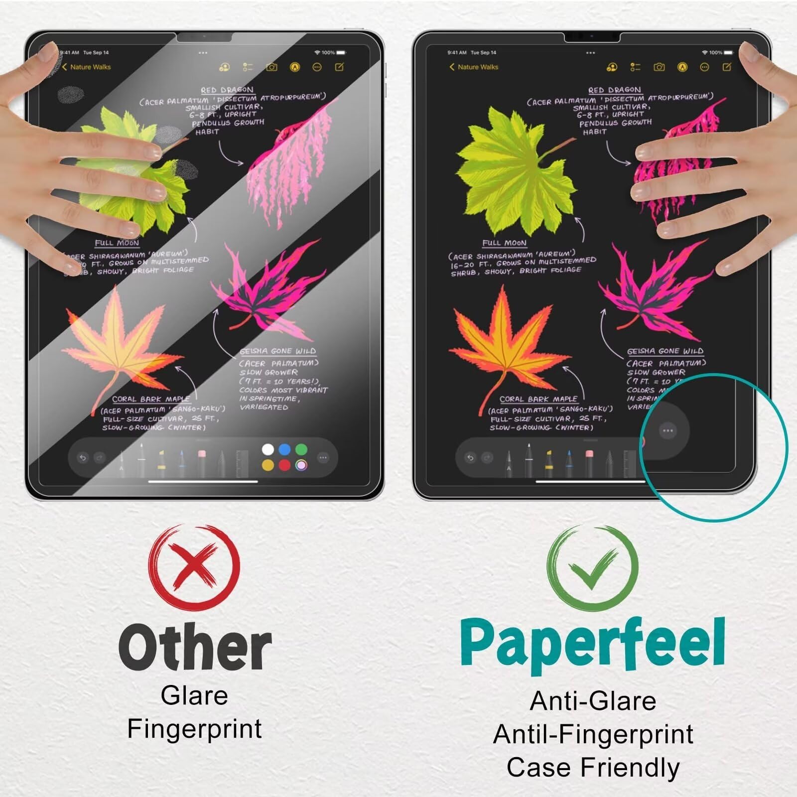 PAPERFEEL Pellicola Protettiva per iPad Air 13 pollici M4 M3 M2 2026 2025 2024, Pellicola di Carta PET Opaca Antiriflesso