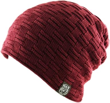 Itzu Unisex Slouch Beanie Waffle Knit 