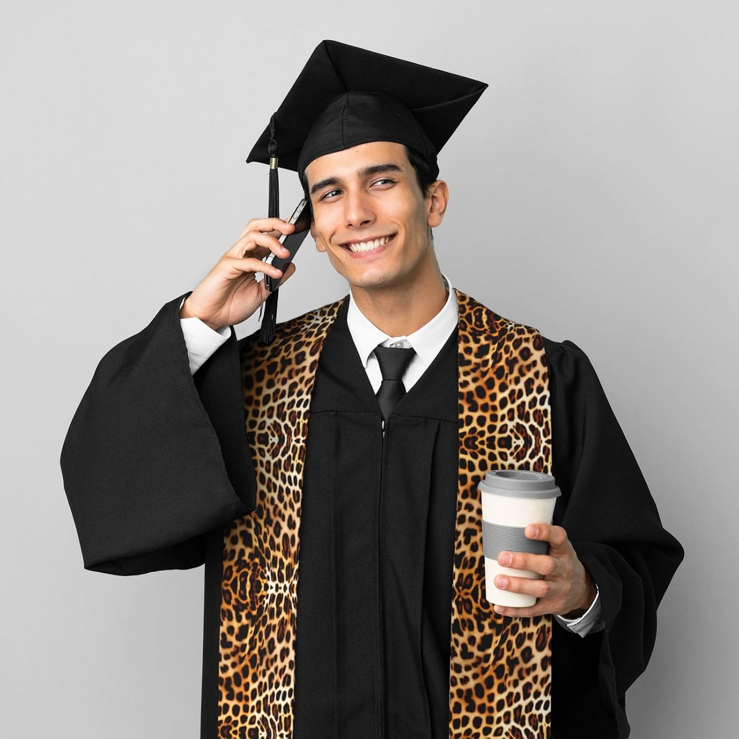 Leopard Animal Print Print Graduation Stole,Honor Stole,Graduation Sash, Unisex Adult 72" For Academic Commencements