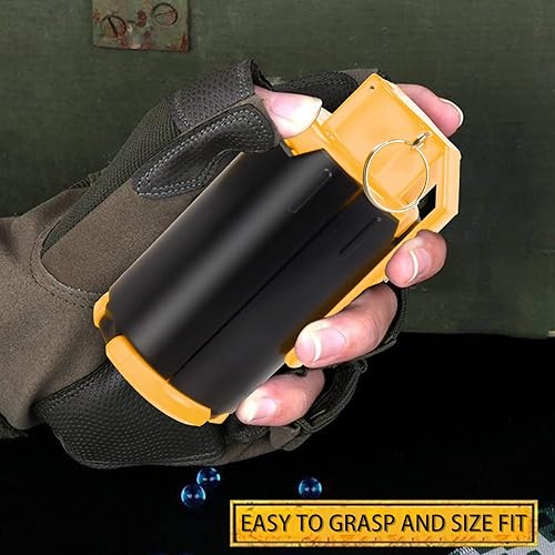 Miniatura 6 de Ruibytree Bomba táctica de juguete de plástico para Nerf CS Nerf Rival Juego de batalla con 60 bolas de repuesto de munición (amarillo)