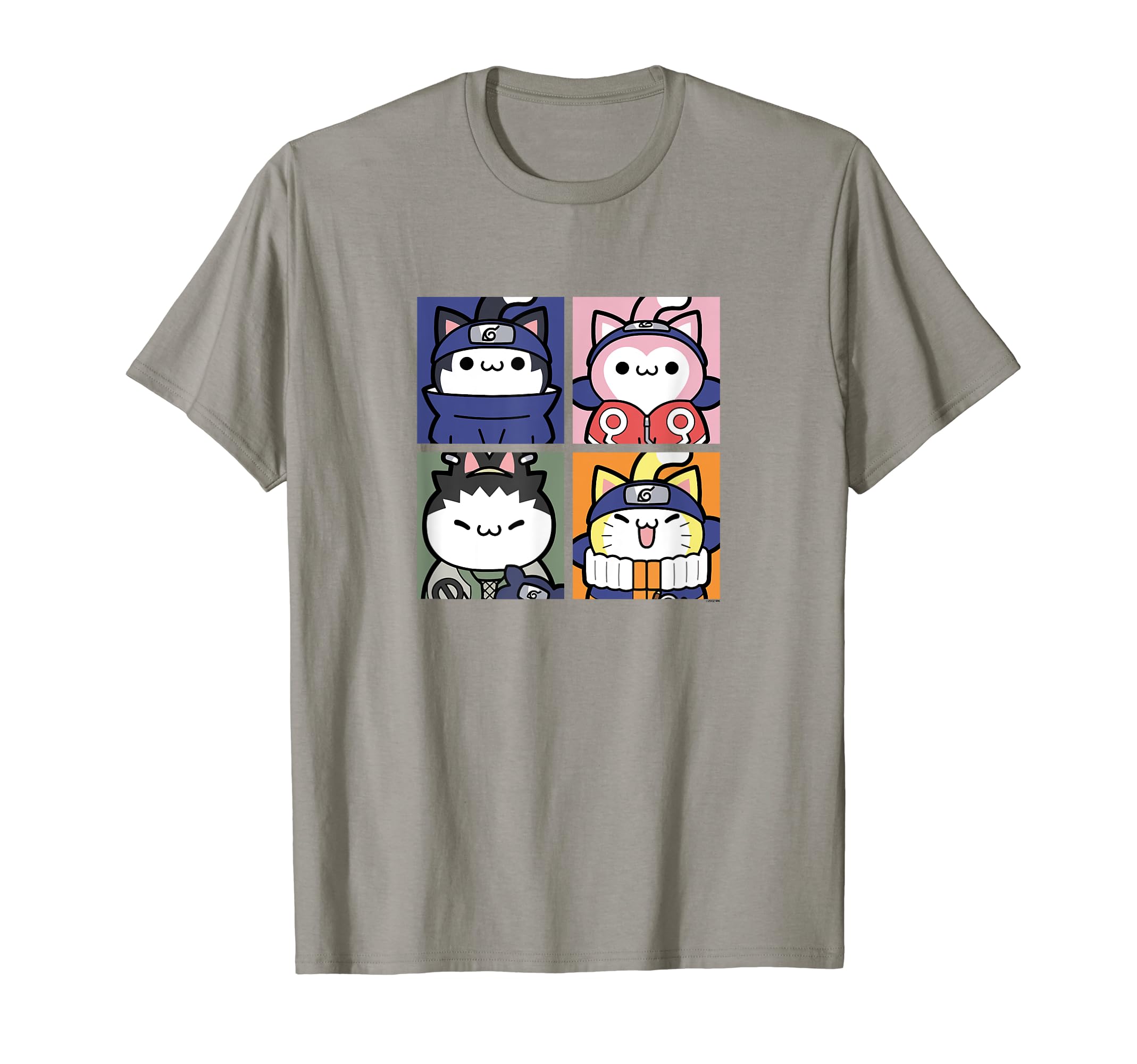 NyarutoSasuke Sakura Shikamaru Naruto Cats Group Shot Panel T-Shirt