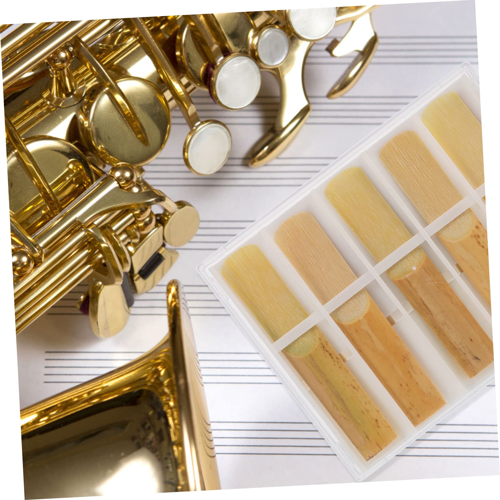 ifundom 50pezzi Ance Per Clarinetto Strumenti Musicali Professionali Di Ance Tradizionali Con Punta Sottile Facili Da Installare Per Musicisti Di Tutti
