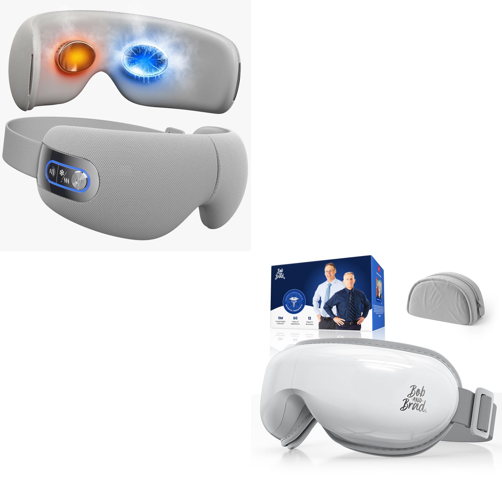 BOB AND BRAD EyeOasis 2 Eye Massager and EYEFLOW Eye Massager with Heat Cooling