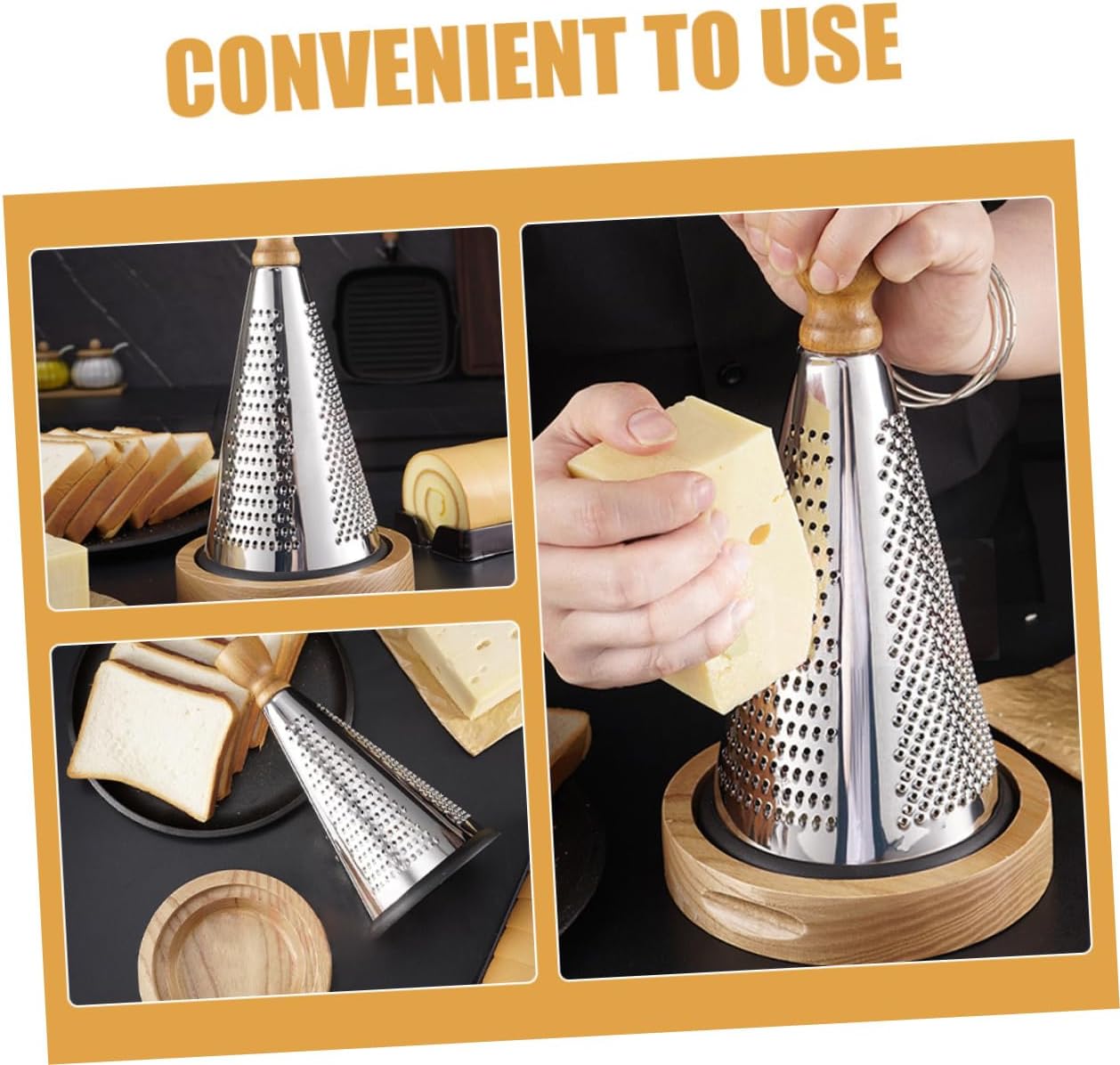 Shaped Cheese Grater Portable Manual Grating Tool for Home Use Versatile Kitchen Gadget for Vegetables and Cheese Design