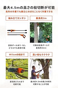 BLACK+DECKER コードレス 高枝ポールチェーンソー 延長ポール最大3m 61+JnztlW1L._UF1000,1000_QL80_.jpg