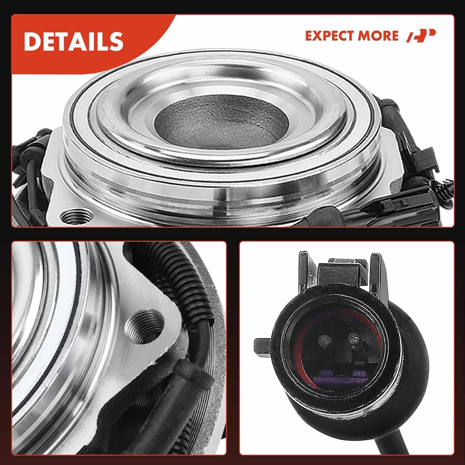 A-Premium Front Wheel Bearing and Hub Assembly with ABS & 10-Lug Compatible with Ford F-450 Super Duty 2005-2010, F-550 Super Duty 2005-2010, RWD Only