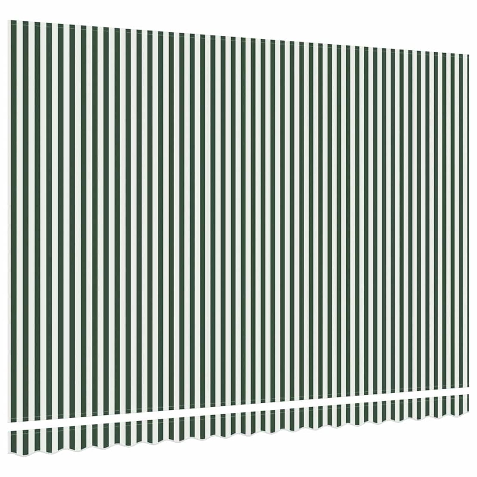 Gecheer Markisenersatzstoff Grün und Weiß 430 x 345 cm Polyester, Markisenstoff Markisen Ersatzstoff Wasserdicht Sonnenschutz Markisentuch Markisenzubehör42000661