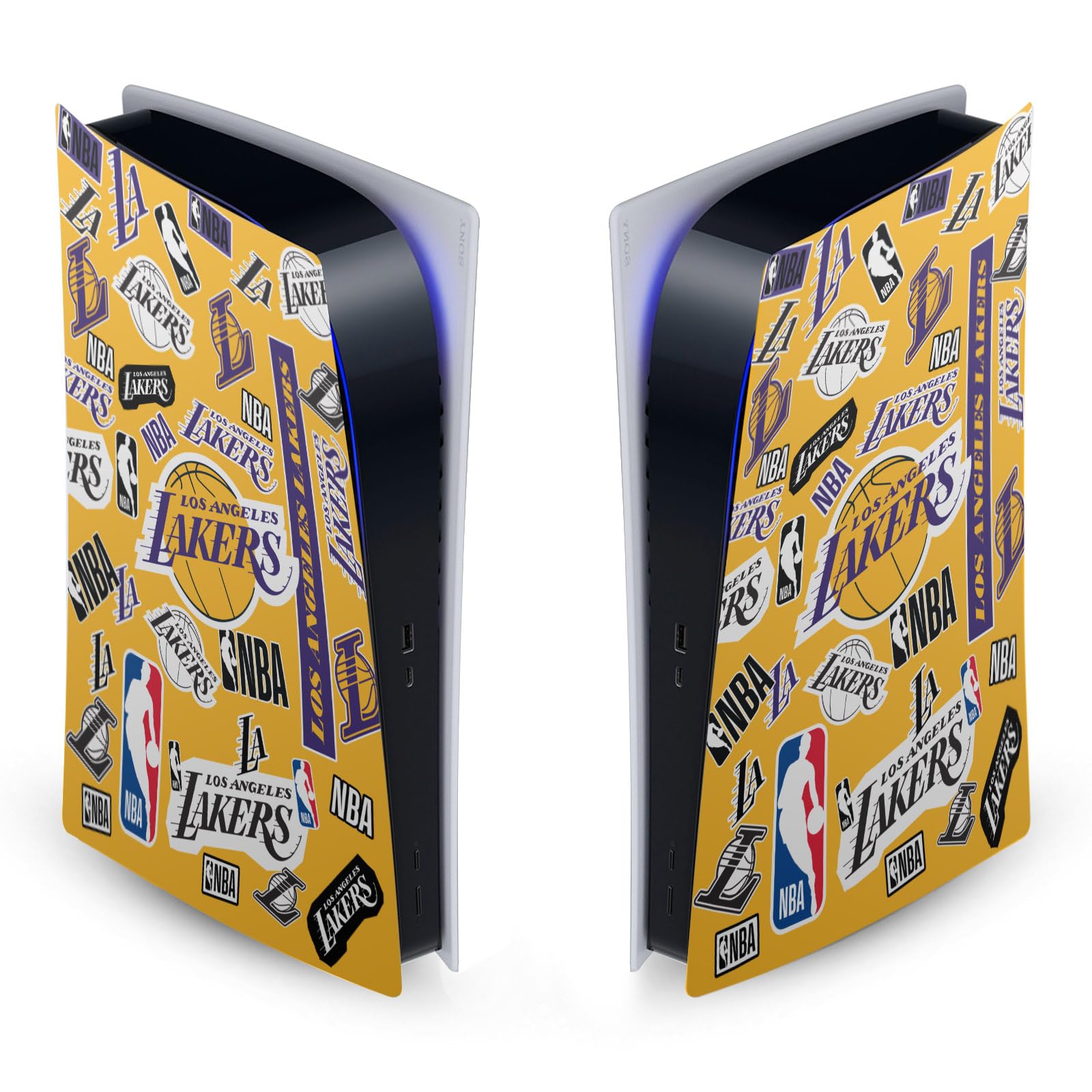 Skin Autocollant Lakers NBA pour PS5 Digital Edition Head Case Designs - 8
