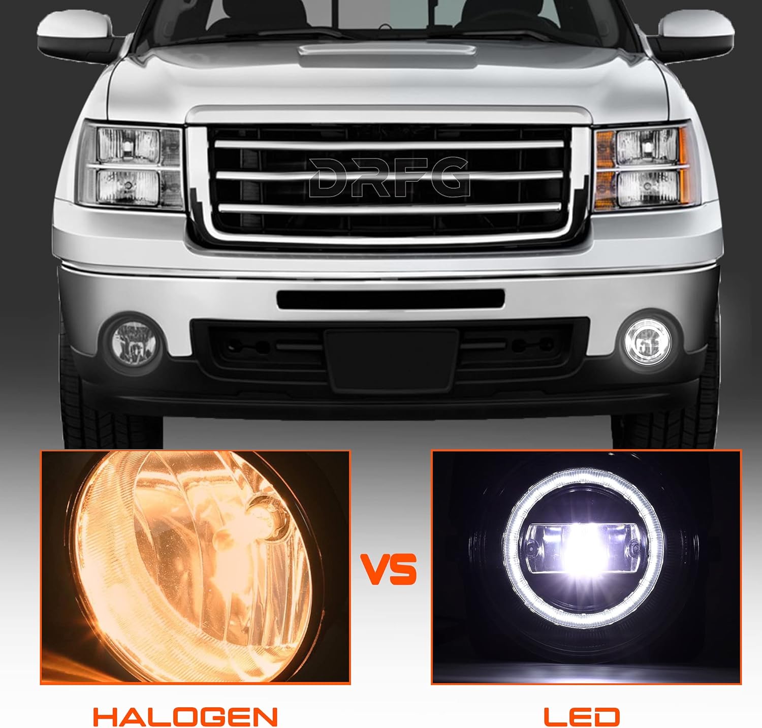 Up To 40% OFF DRFG LED Fog Light with DRL Compatible with 2007-2013 GMC Sierra 1500/ 2007-2014 GMC Sierra 2500HD/ 2007-2014 GMC Sierra 3500HD Fog Lamps Assembly Bumper Driving Fog lamp Kit