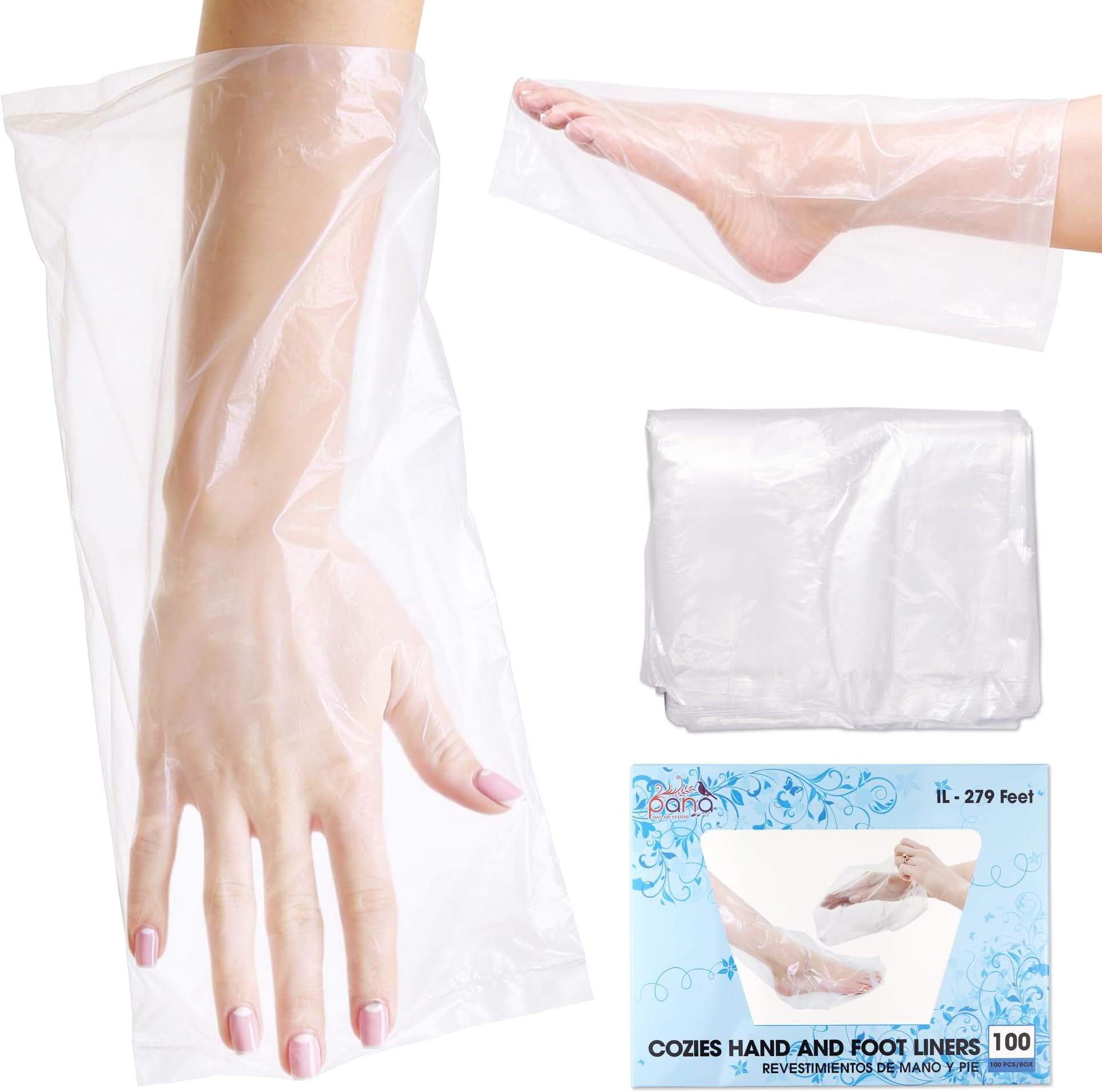 100 Counts - Ivy L® Paraffin Wax Thermal Liners for Hand or Foot Professional or Personal Use, 16 x 9 Inches