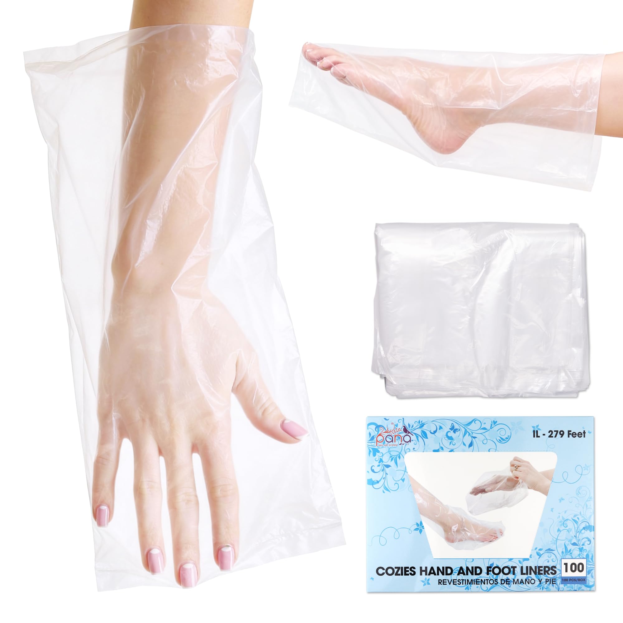100 Counts - Ivy L® Paraffin Wax Thermal Liners for Hand or Foot Professional or Personal Use, 16 x 9 Inches