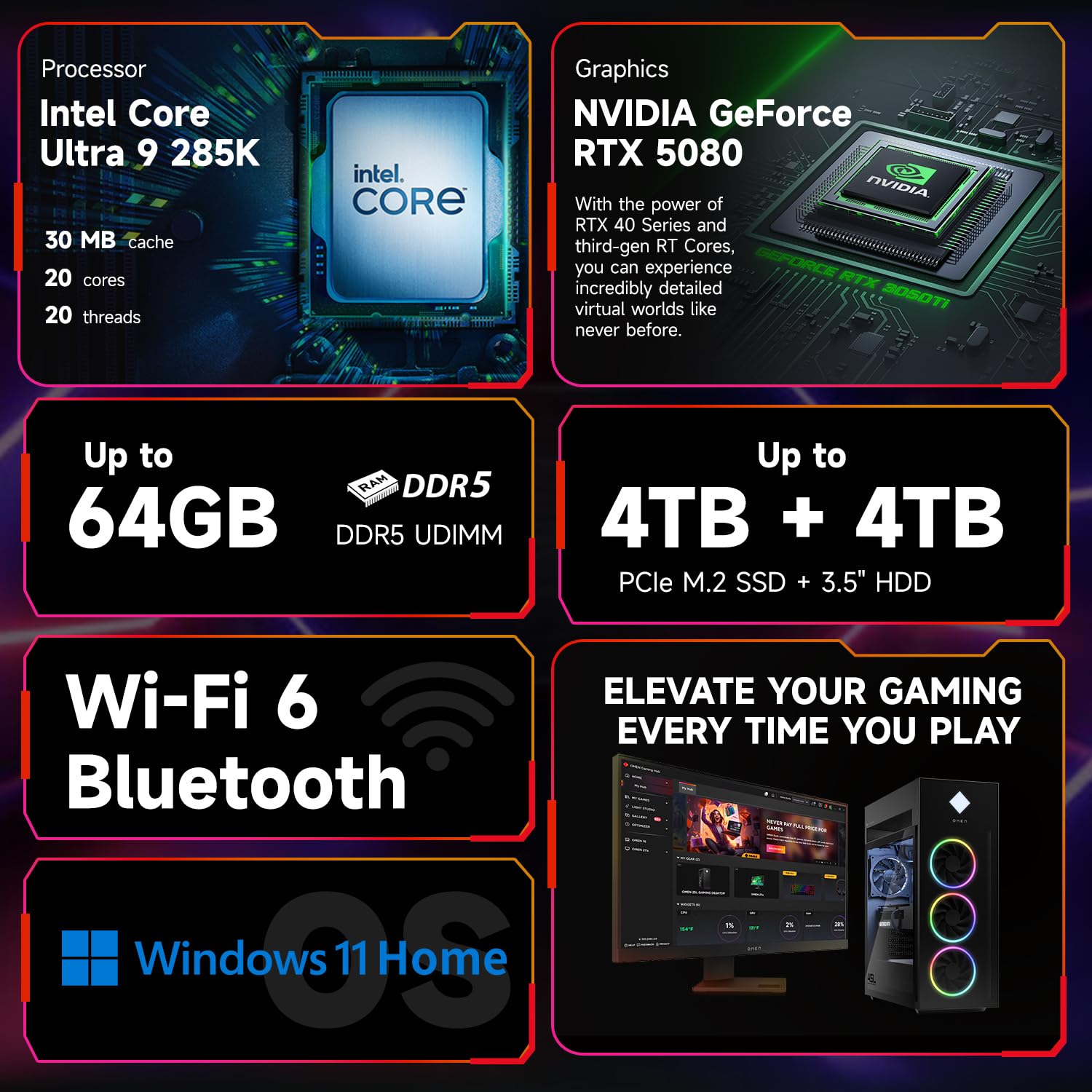 Amazon | HP Omen 45L RTX 5080 ゲーミングデスクトップ、Intel Ultra 