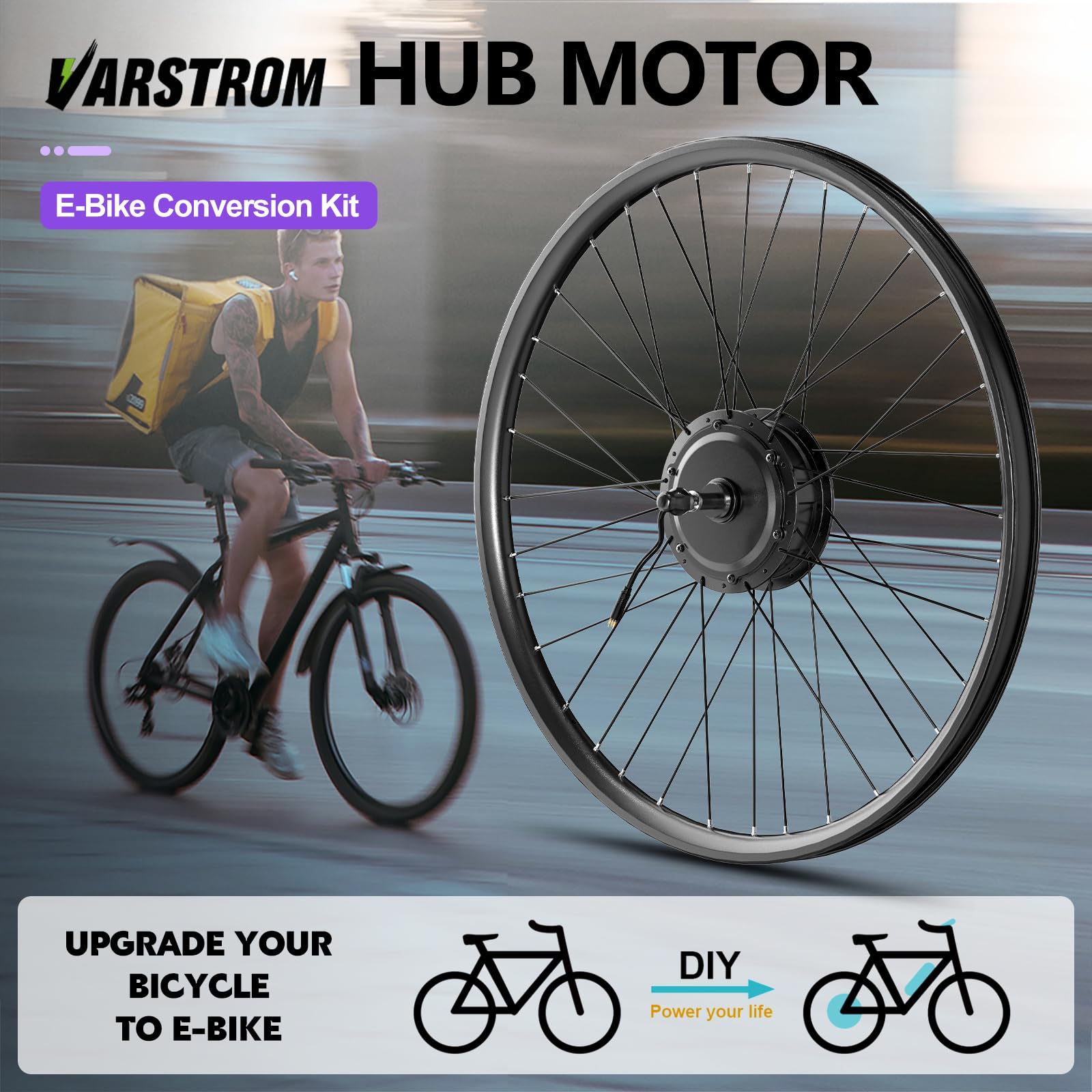 Zestaw do konwersji roweru elektrycznego 36V 250W 26 27,5 28 29 tylny silnik | Zestaw do konwersji koła Ebike z opcjonalnym wyświetlaczem, silnik górski Dropout 136-142 mm (bateria nie jest dołączona)