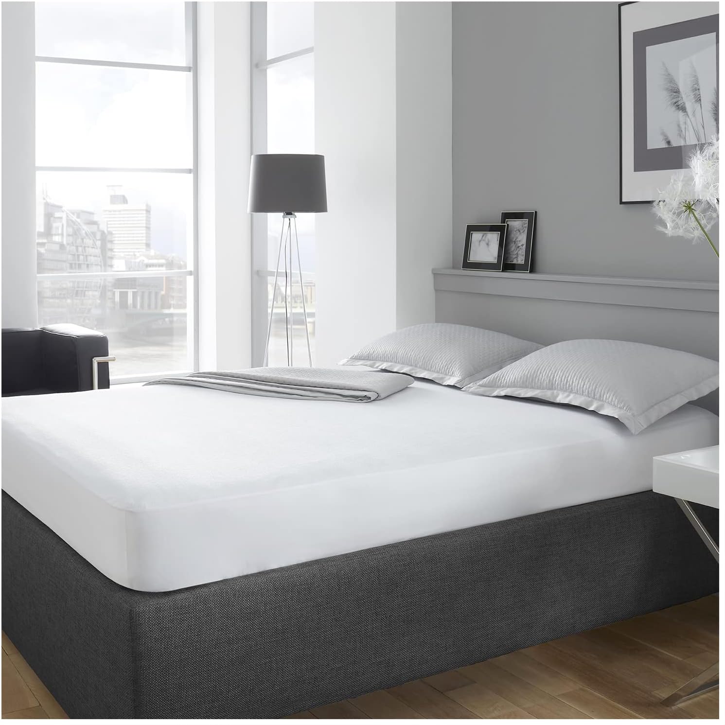 Luxury Quilted Mattress Protector Single Bed, Anti Allergy Fitted