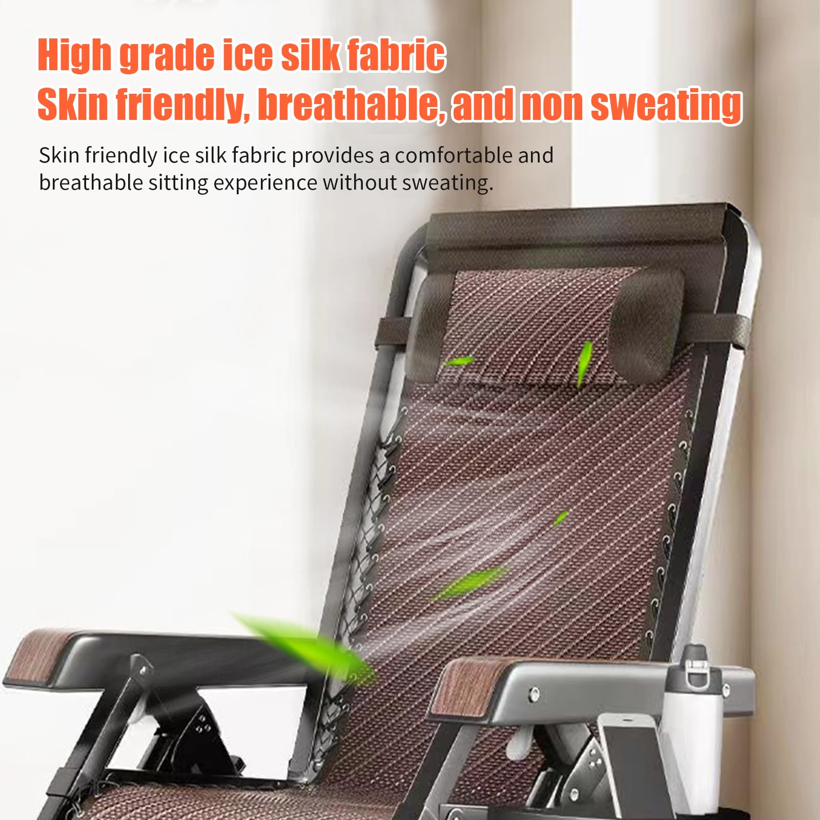 Silla plegable de gravedad cero para exteriores con reposacabezas ajustable, silla reclinable para jardín, piscina, patio, capacidad de 300 kg, ajustable de 0° a 76.7 °C