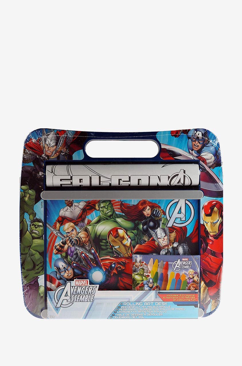Brands For Less Sambro Marvel Avengers Assemble Rolling Art Desk, Navy Combo