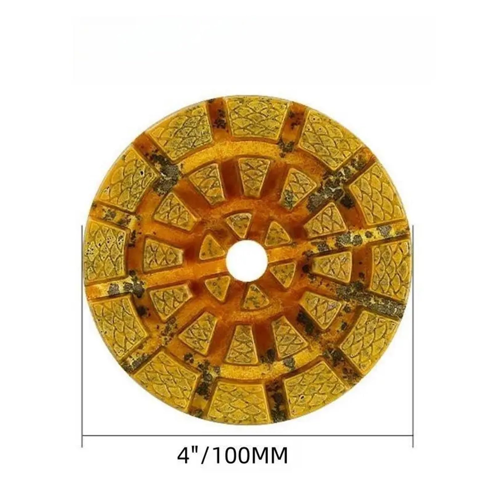 4 unids/set de almohadillas pulido pulgadas for suelo hormigón, discos molienda húmedos gruesos mármol, piedra lijado escalonada 100mm