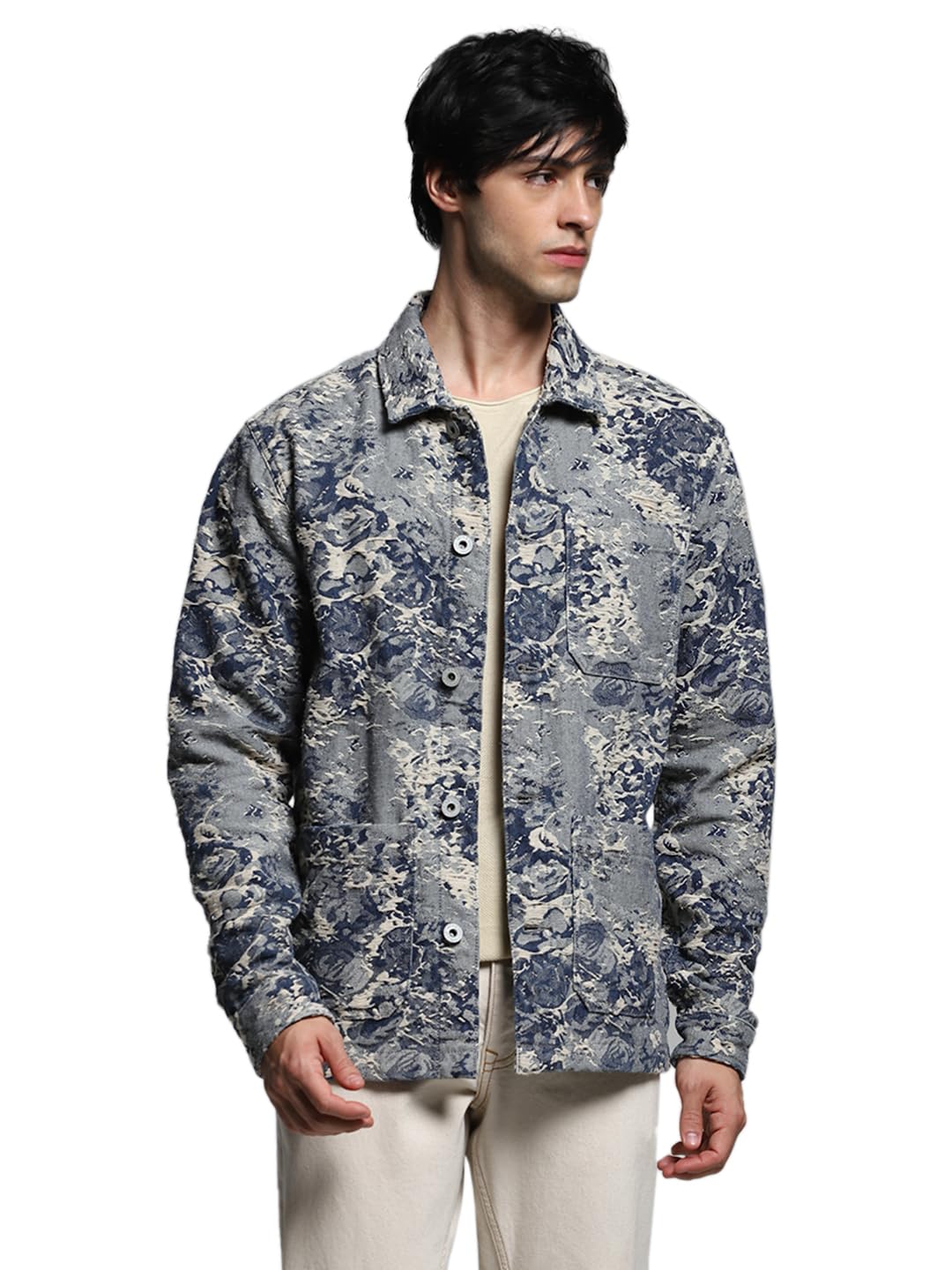 jack & jones Men's Cotton Blend Standard Length A-Line Coat-picture-23