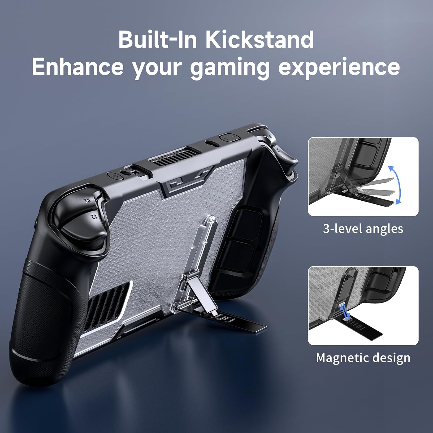 JINGDU Protective Case for Steam Deck (E-Black Set)