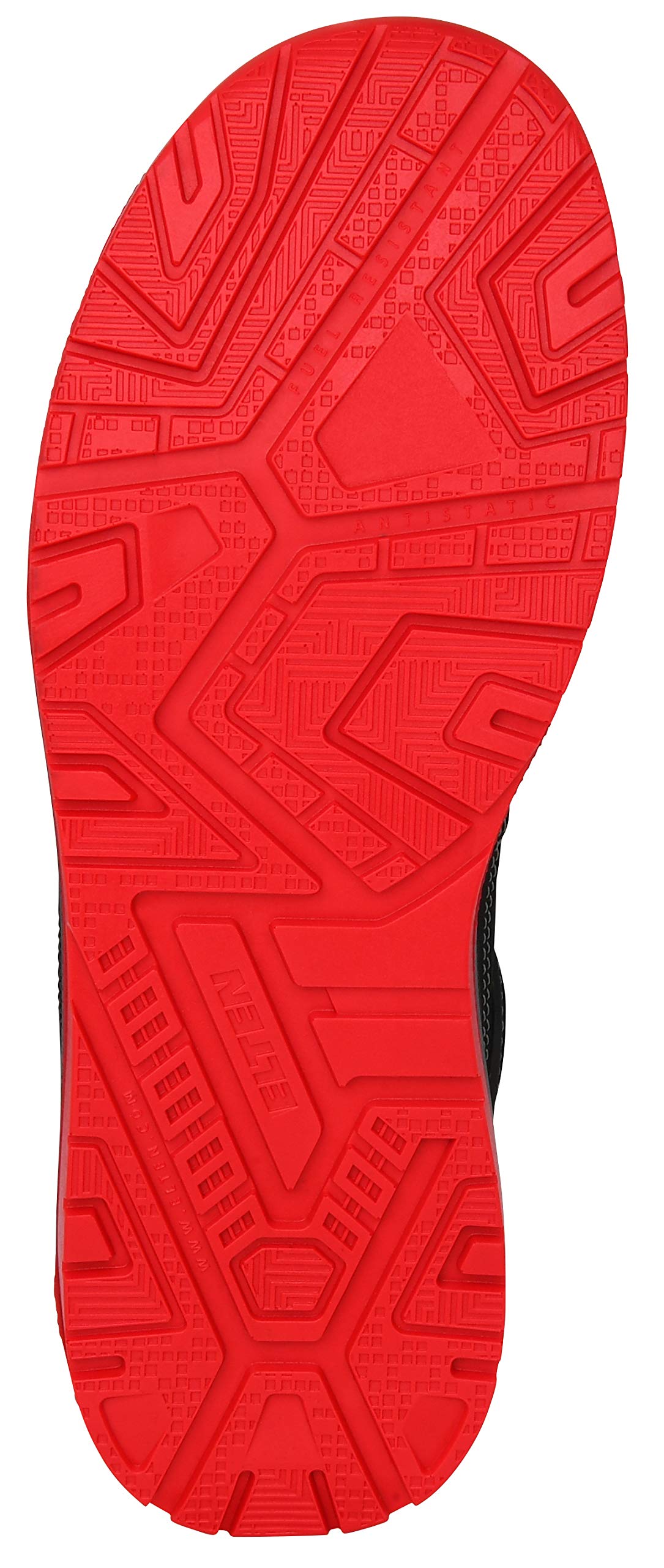 ELTEN MAVERICK negro-rojo Mid ESD S3S, Zapatos de seguridad para hombre, ligero, puntera de acero, material superior: piel, forro interior: textil (transpirable), talla 44
