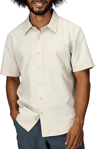 MARMOT Men's AirExchange UPF 40 Short Sleeve Shirt - Lightweight Breathable Quick-Dry, Birch Bark, X-Large