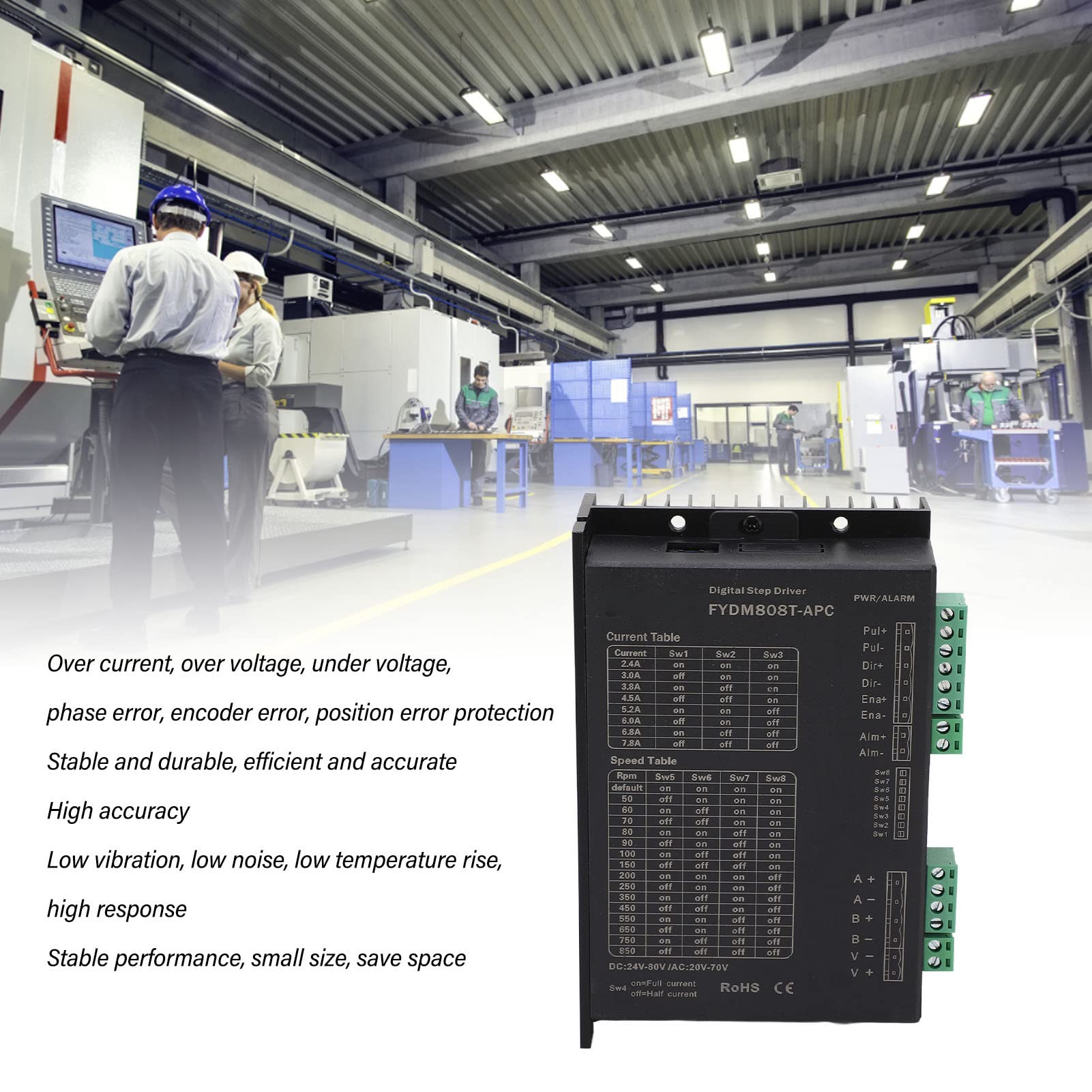 2-Phasen Schrittmotor Controller Treiberplatine Aluminiumlegierung DC