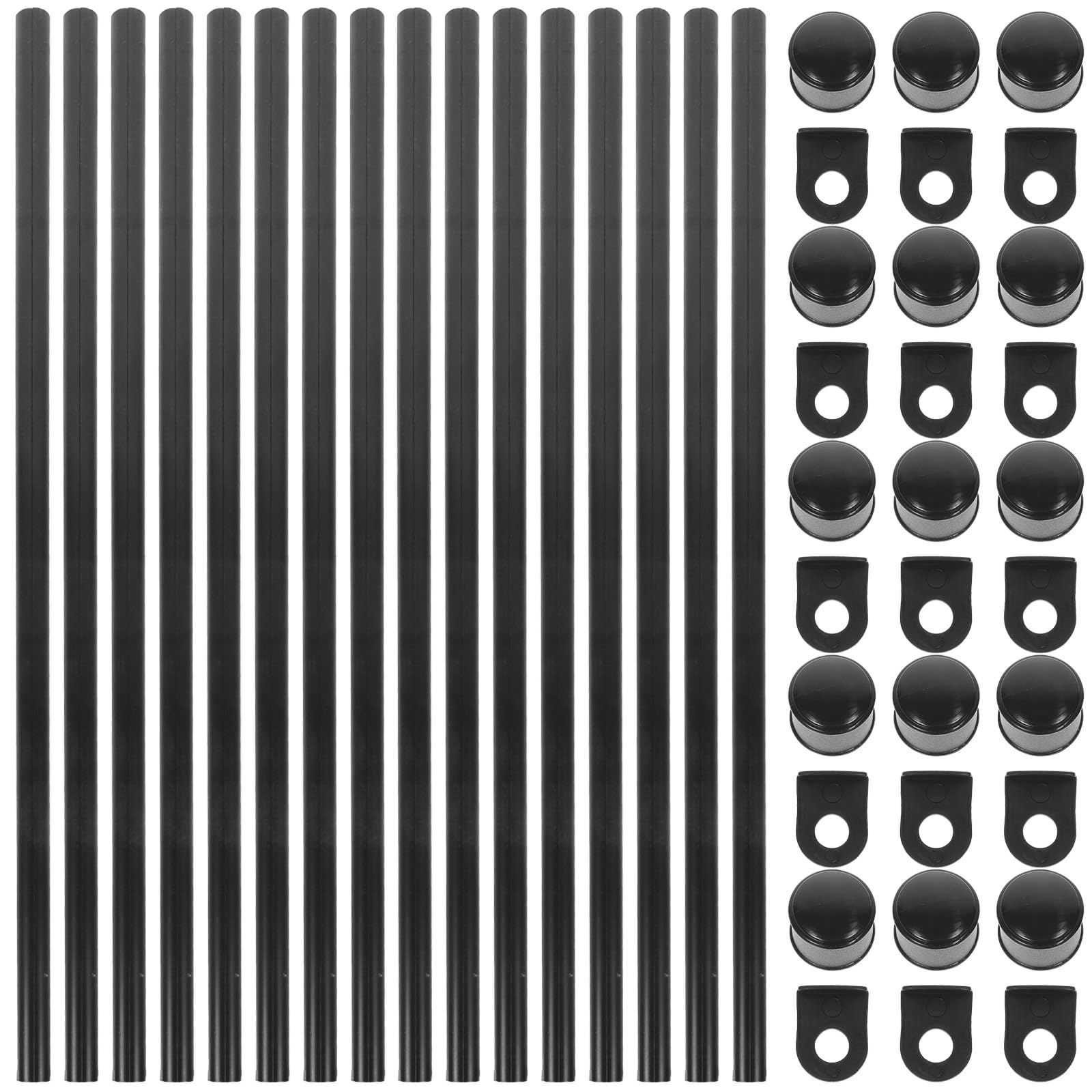 Porte-affiche rond noir en ABS Uonlytech cadre mural pour décoration et réunion
