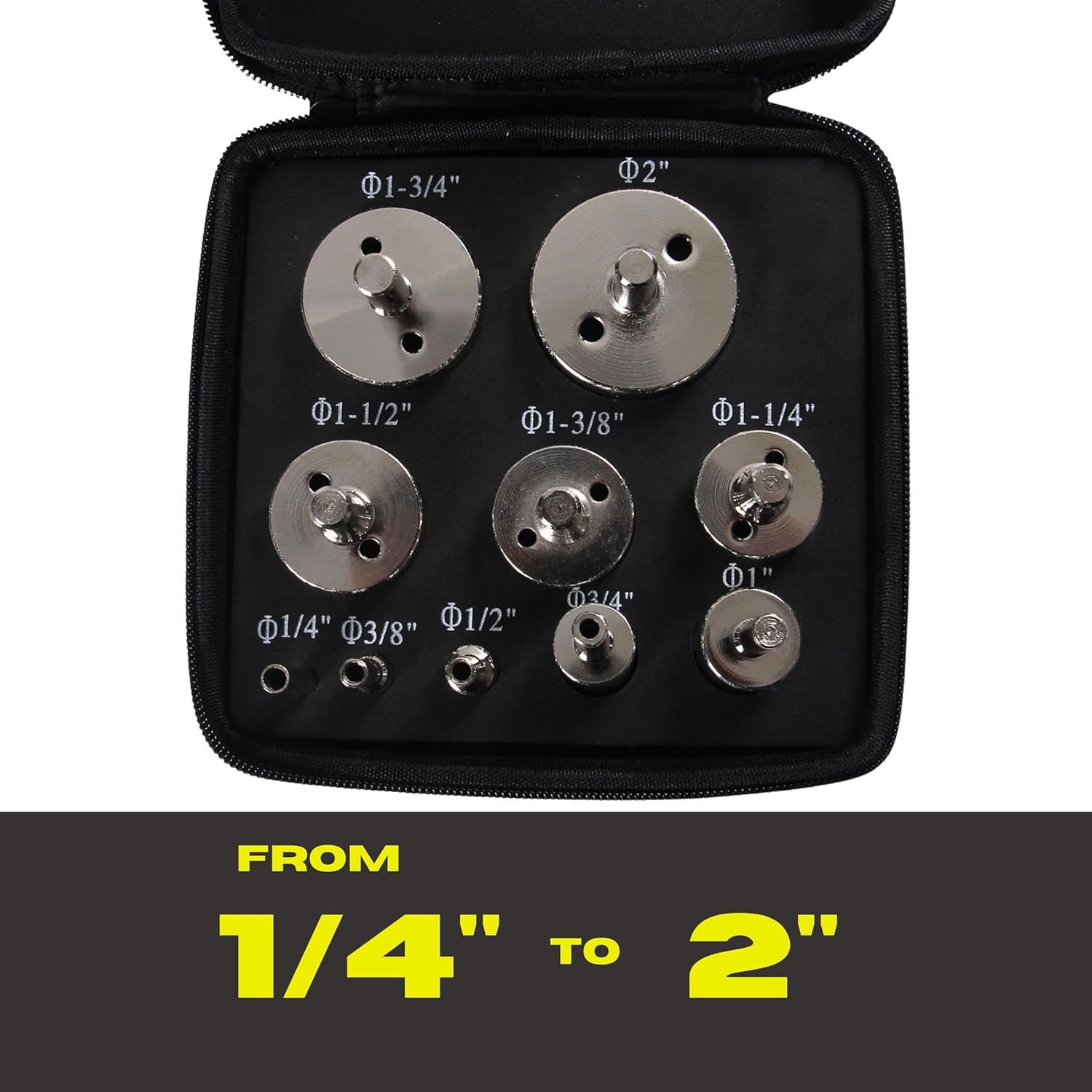 Drilax 10-Piece Diamond Hole Saw Set - Image 3