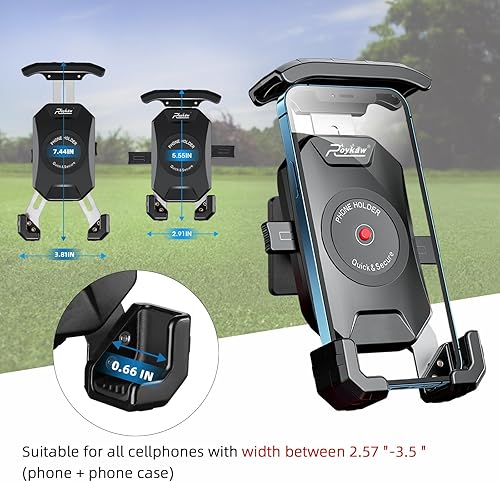 Miniatura 5 de Roykaw Soporte magnético para teléfono para carrito de golf, compatible con EZGO/Club Car/Yamaha Square Tube Frame Golf Cart, compatible con