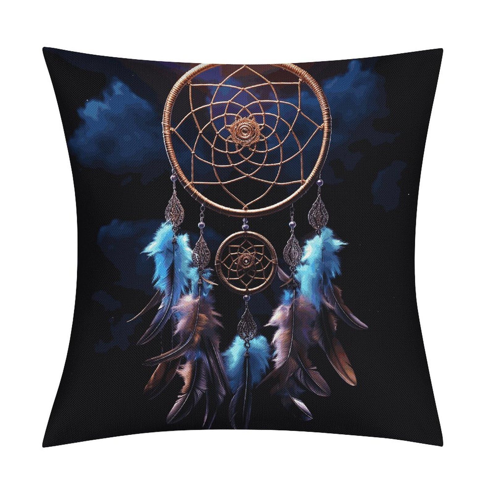 Fodpand Style Dream Catcher Pillow Covers 18X18 Inch, Pillow Cases Boho Farmhouse, Throw Pillow Covers For Couch Sofa Bed Spring Home Decor