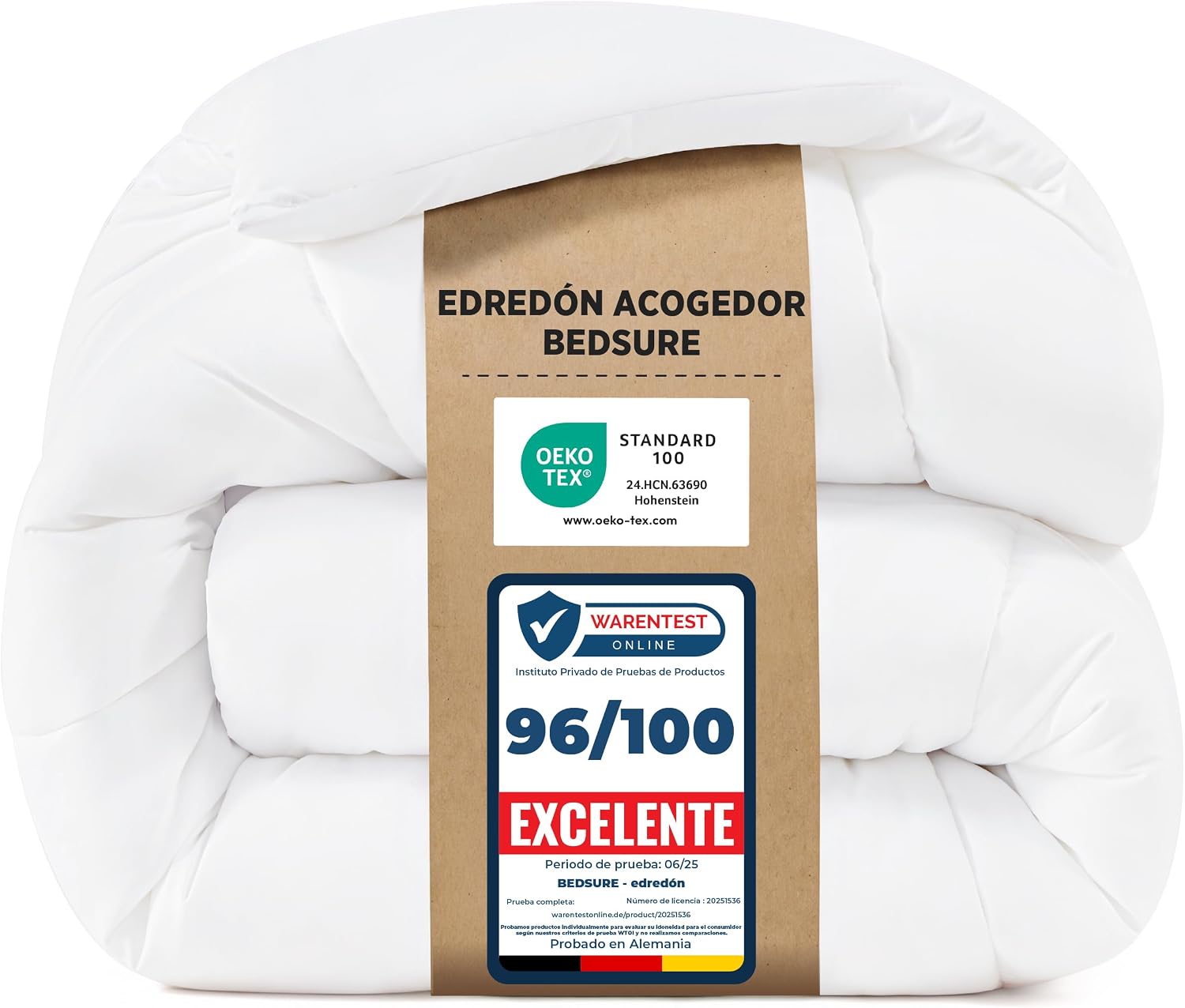 Bedsure edredón 220x240 blanco de invierno de 450 g/m²
